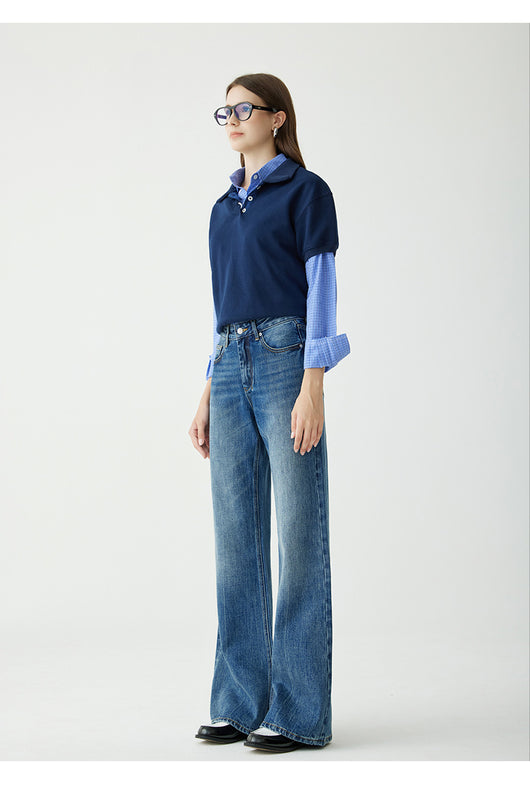 Jeans Rectos Cintura Alta Mujer Otoño Stretch - Image 14