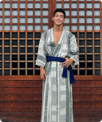 Yukata Japonés de Verano para Hombre - Ropa de Descanso Tradicional - Image 27