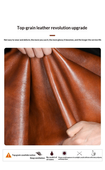Cartera de Cuero Genuino para Hombre con Múltiples Compartimientos y Cierre de Cremallera - Image 24