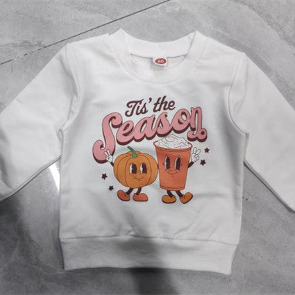 Suéter Infantil Cuello Redondo con Estampado de Dibujos Animados