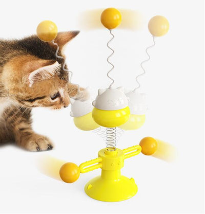 Juguete Interactivo para Gatos - Pelota Giratoria con Resorte - Image 3