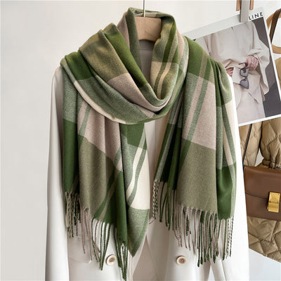 Bufanda Escocesa Coreana Unisex - Abrigo Cálido para Otoño e Invierno - Image 8