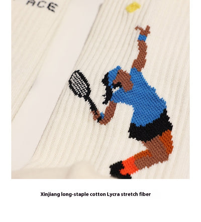 Calcetines Deportivos para Parejas con Patrón Serve - Image 15