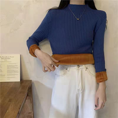 Suéter Cuello Medio Alto con Forro Polar Grueso - Image 10