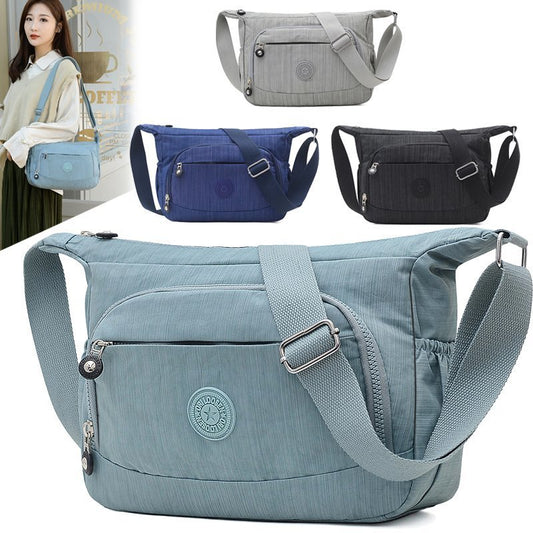 Bolso de Hombro Casual para Mamá - Tela Nylon Lavado Diagonal