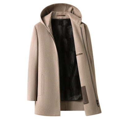 Abrigo de Lana Reversible con Capucha para Hombre - Invierno Premium - Image 5