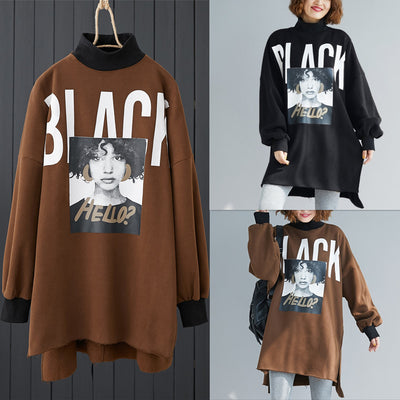 Buzo Oversized con Lettering de Largo Medio y Cuello Polera - Image 8