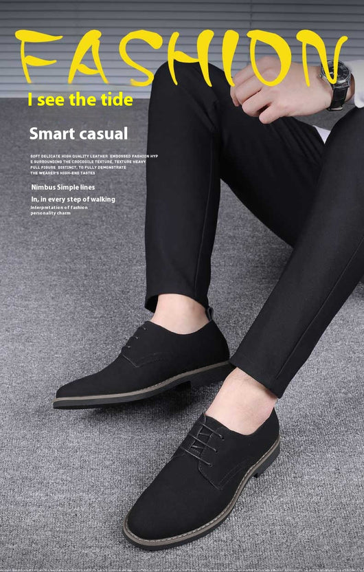 Zapatos Casuales Talla Grande Hombre Estilo Británico Acolchonados - Image 24