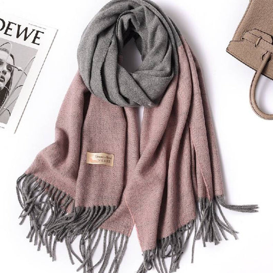Bufanda de Lana Escocesa Gruesa Otoño-Invierno Unisex