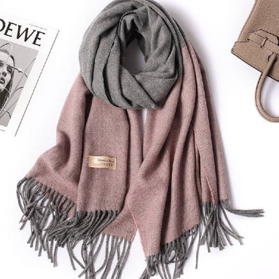 Bufanda de Lana Escocesa Gruesa Otoño-Invierno Unisex