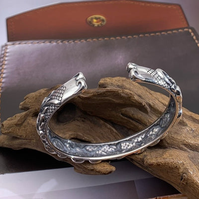 Pulsera de Plata Esterlina S925 Estilo Retro para Hombre con Acabado Envejecido - Image 4
