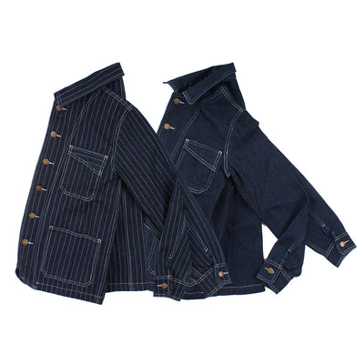 Chaqueta de Mezclilla con Rayas Verticales en Colores Primarios - Image 9