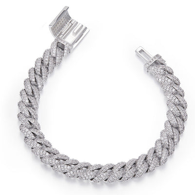 Pulsera o Collar Cubano de Plata con Diamantes Moissanita - Image 9