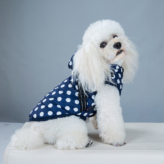 Abrigo Acolchado para Perros con Lunares y Forro de Felpa - Image 6