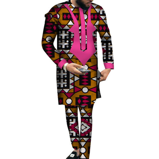 Conjunto Hombre Pantalón y Playera Estampado Batik Algodón - Image 4
