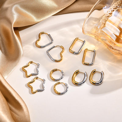 Aretes Dorados Degradados en Acero Titanio - Diseño Exclusivo Hipoalergénico - Image 12