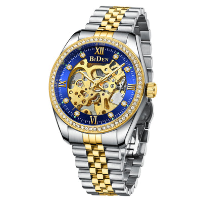 Reloj de Acero Inoxidable con Diamantes y Correa Sólida - Image 5