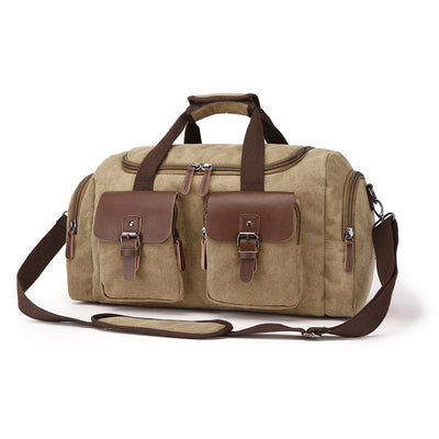 Bolsa de Viaje Estilo Europeo Americano en Lona Portátil - Image 5