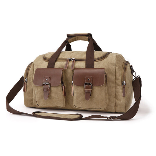 Bolsa de Viaje Estilo Europeo Americano en Lona Portátil - Image 5