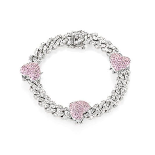 Pulsera Tobillera Corazón Circonia Chapada - Accesorio Versátil para Mujer