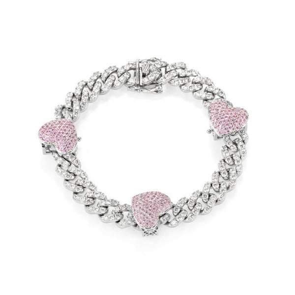 Pulsera Tobillera Corazón Circonia Chapada - Accesorio Versátil para Mujer