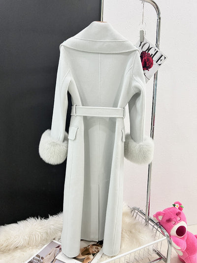 Abrigo Reversible de Lana y Cachemira para Invierno - Largo Elegante para Mujer - Image 13