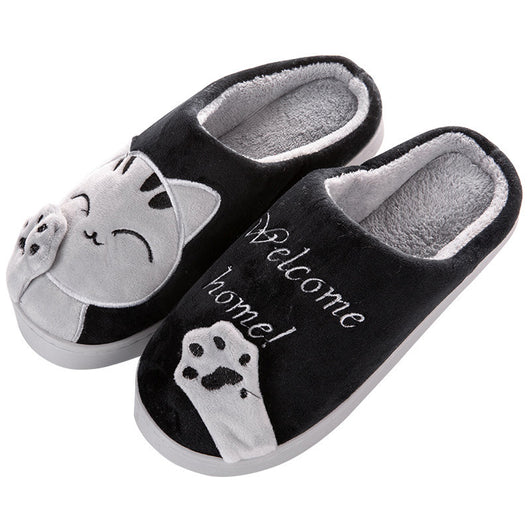 Pantuflas de Invierno Gato de la Suerte - Algodón Cómodo para Casa - Image 10