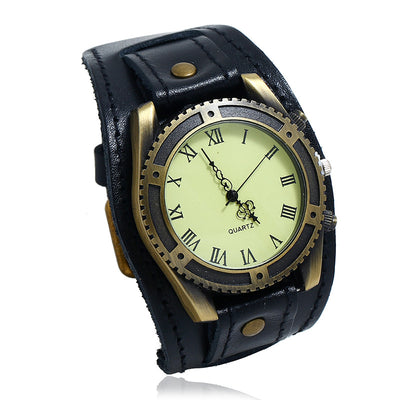 Reloj Pulsera Vintage Punk en Cuero Genuino Ajustable para Hombre - Image 10