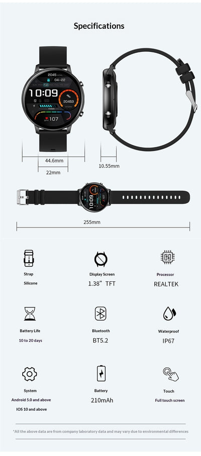 Pulsera Deportiva Inteligente con Pantalla Táctil - Monitor de Frecuencia Cardíaca y Podómetro - Image 26