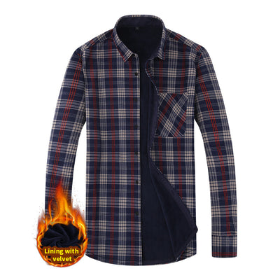 Camisa Abrigo Cuadros Cálida para Hombre - Estilo Casual Moderno - Image 24