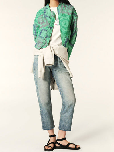 Chaqueta Acolchada de Algodón con Cierre y Estampado - Image 14