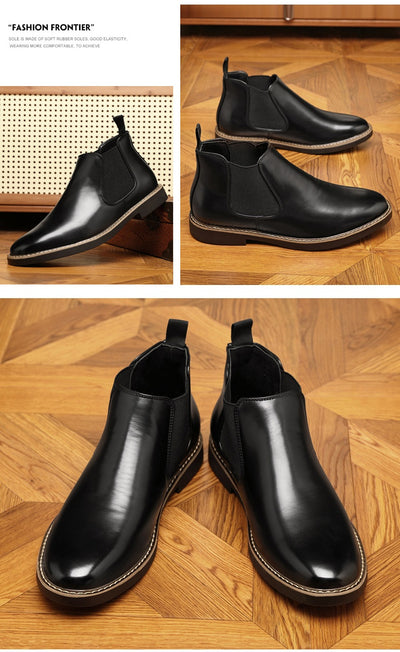 Botas de Cuero Estilo Británico Talla Grande para Hombre - Image 15