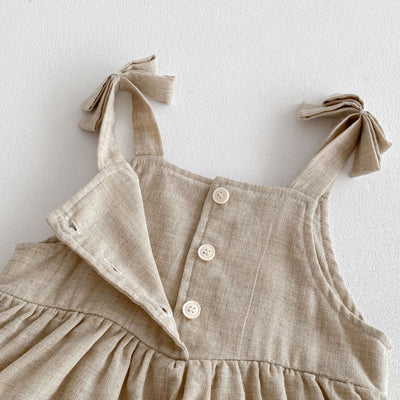Vestido Romper para Bebé de Algodón y Lino con Cuello Bebé - Image 20