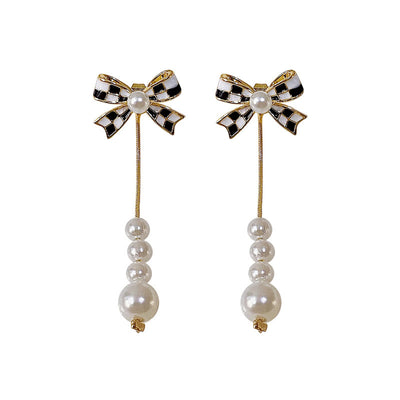 Aretes de Perla con Moño Elegante para Mujer - Image 10