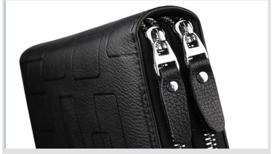 Billetera de Cuero Genuino para Hombre con Cierre de Cremallera Larga - Image 7