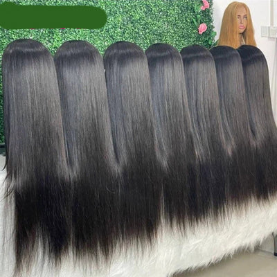 Peluca Lace Wig Cabello Natural Liso Negro Largo Medio - Image 10