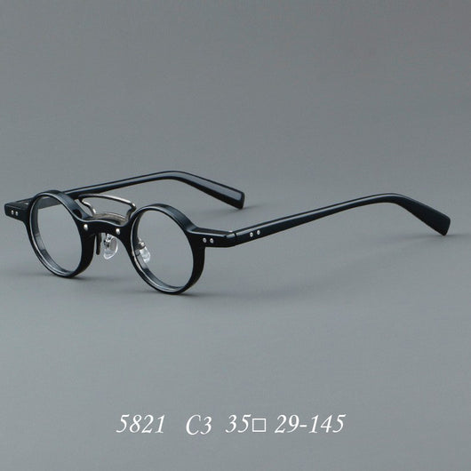 Gafas Retro Marco Redondo Pequeño Estilo Japonés - Image 7