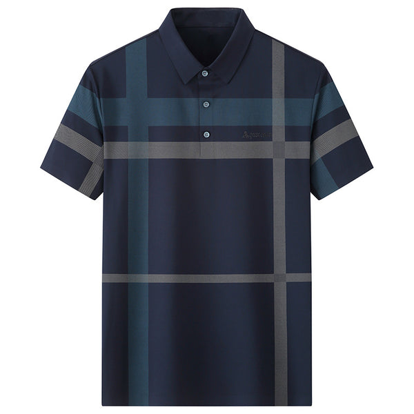Polo Ejecutivo Juvenil Cuadros Holgado Casual de Negocios