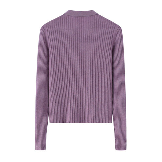 Cardigan de Cachemira Corto para Mujer - Cuello Solapa Otoño Temprano - Image 31