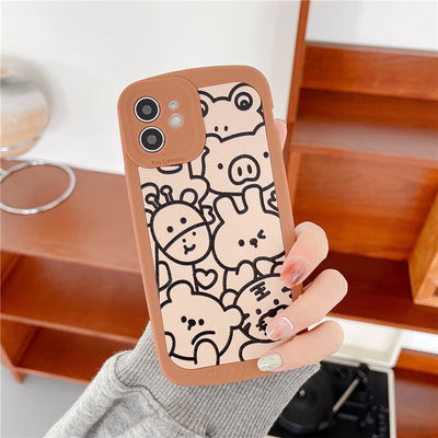 Funda para Teléfono con Diseño de Animales Doodle a Pantalla Completa - Image 3