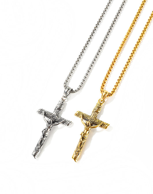 Collar Cruz Cristiana Titanio para Hombre - Diseño Clásico y Duradero