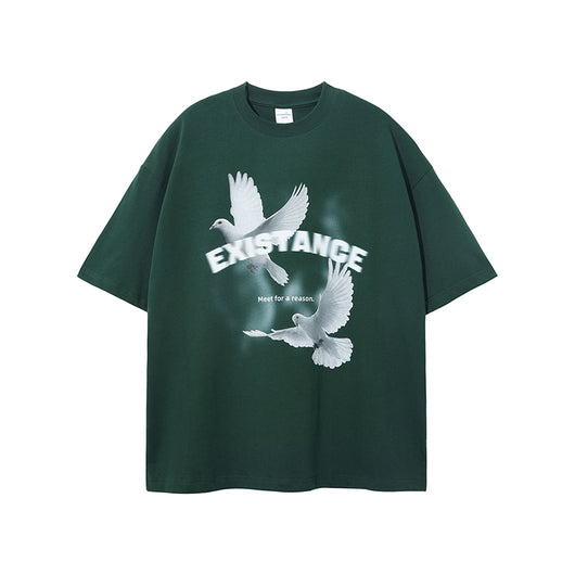 Playera Suelta con Estampa Paloma de Paz - Image 7