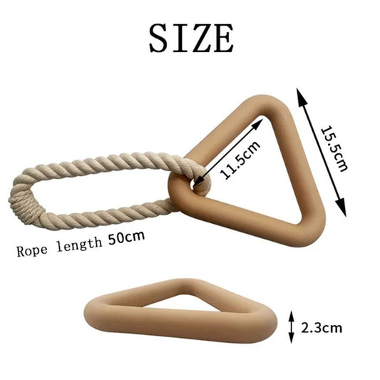 Juguete Interactivo de Cuerda para Perros - Anillo Triangular Resistente a Mordidas - Image 2