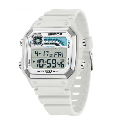 Reloj Deportivo Cuadrado Delgado con Luz Nocturna y Resistencia al Agua - Image 8