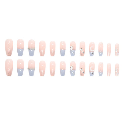 Uñas Postizas Diseño Estrellas y Luna - Image 5