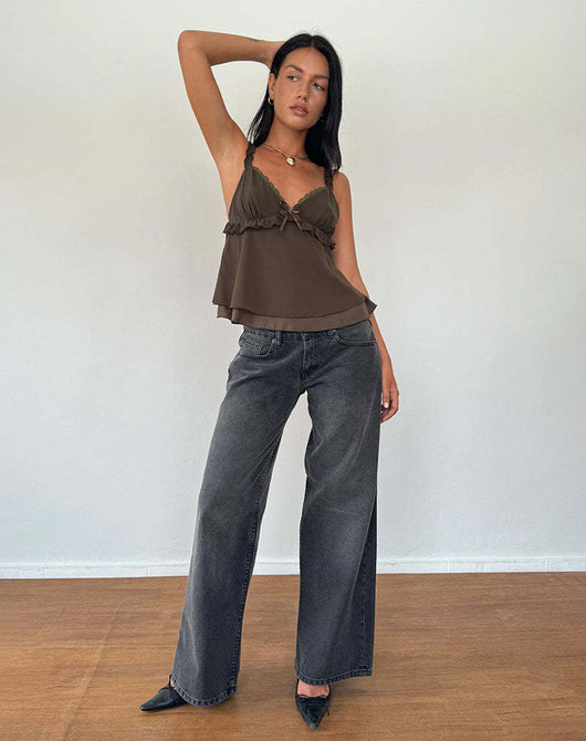 Blusa Tirante Fina con Encaje y Pliegues - Image 25