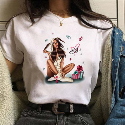 Playera Blanca Estampada para Mujer - Image 13