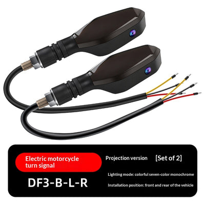 Luz Trasera LED Multicolor 12V para Motocicletas - Proyector de Alta Luminosidad con Señales de Giro - Image 6