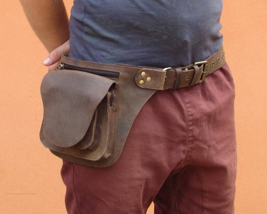 Bolsa de Cintura Punk Medieval Retro - Estilo Europeo y Americano para Hombre