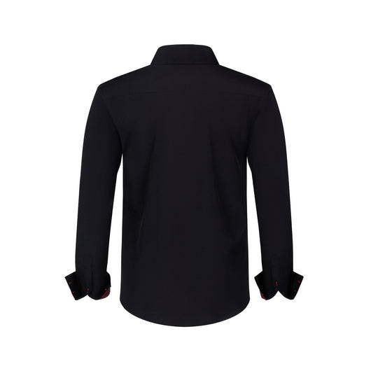Camisa Hombre Estiramiento Cuádruple con Lunares y Bloques de Color - Image 18